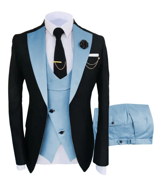 oem odm custom fashion new design high quality 3 piece coat pant wedding suits plus size suits slim fit set for men
