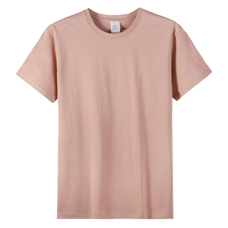 230 grams heavy cotton loose T shirt solid color shoulder short sleeveless love packed class uniform custom logo shirt wholesale
