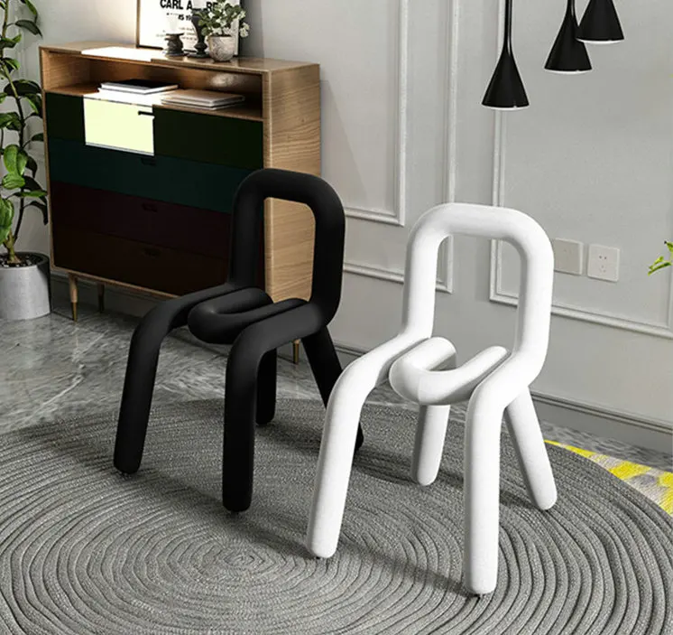 Runxi Factory Directly Sales Modern Simple Metal Design Bold Chair Dining Furniture Colorful Cafe Chairs Dining Chair