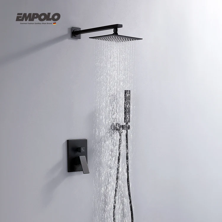 Shower Head Italian Luxury Outdoor Pool Wallmounted Shower And 8 Inch Contemporary Bathroom Shower Set Bath & Faucets