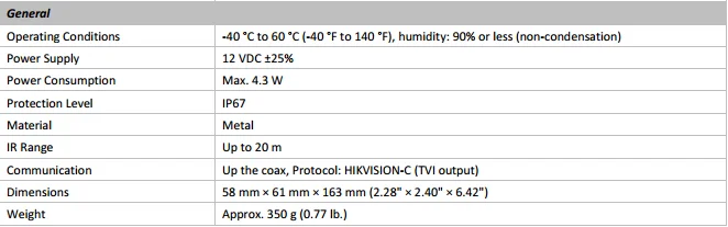 DS-2CE16H0T-IT3F 5 MP Bullet Camera HDTVI Security Camera 4 in 1 Video Output IP67 Waterproof
