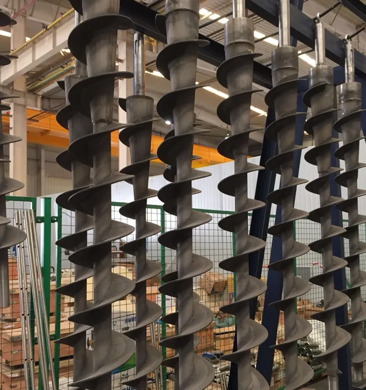 chinese factory produce slurry rotating conveyor stainless steel screw shaft for sludge dewatering press thickener