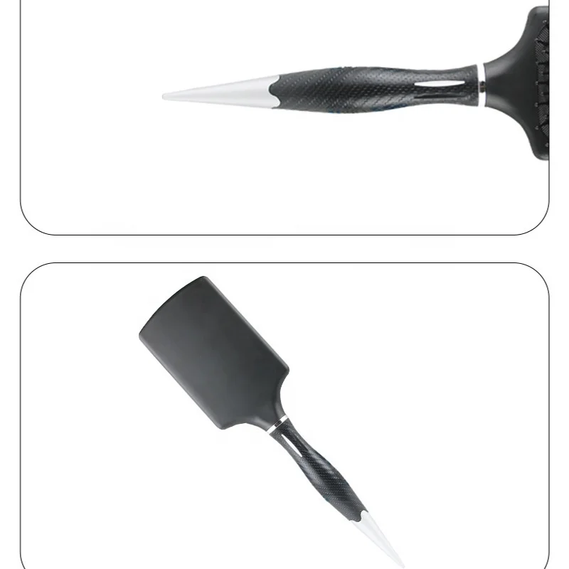 Hot selling black and white rat tail hair brush soft scalp massage anti static cushion hair brush