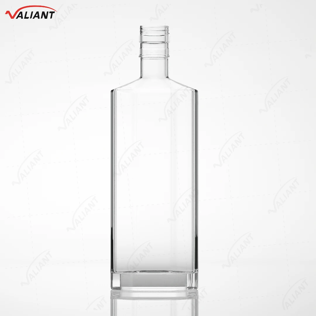 Botella de licor Polygon botella de vidrio de 500 мл пара виски Джин Текила кон Тапа Ропп