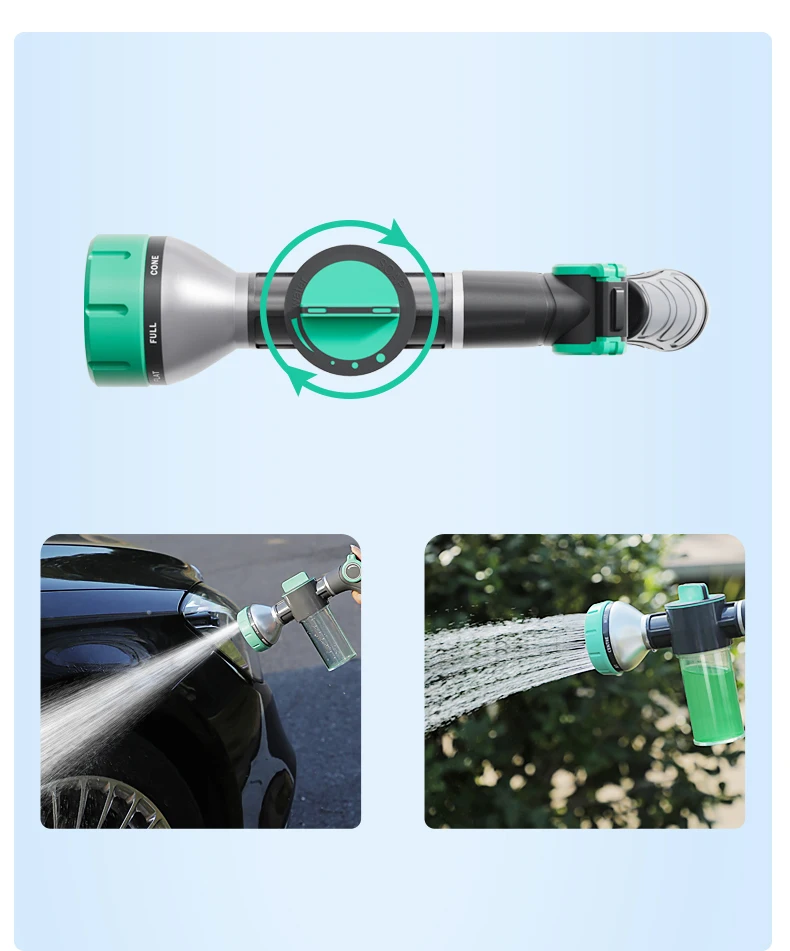 High Pressure Plastic 10 Pattern Watering Foam Spray10 Pattern Car Snow Foam Gun