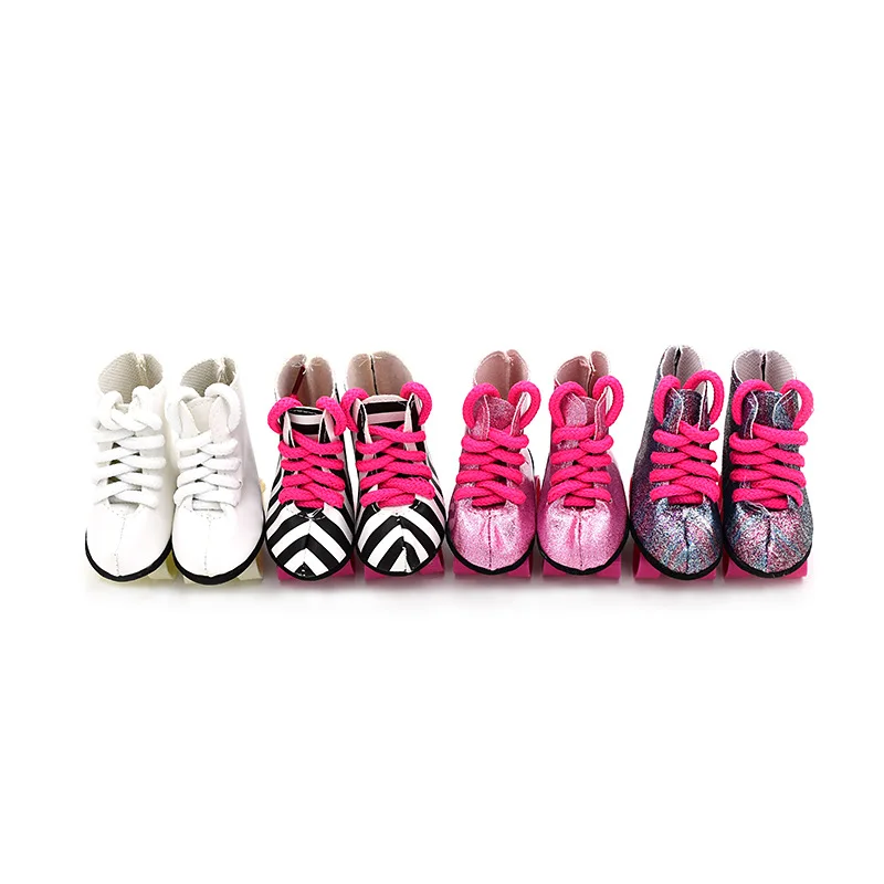Amazon Hot Sale Doll Skate Shoes Fit 18 inch American Doll Girl 43 cm Reborn Doll Dress up