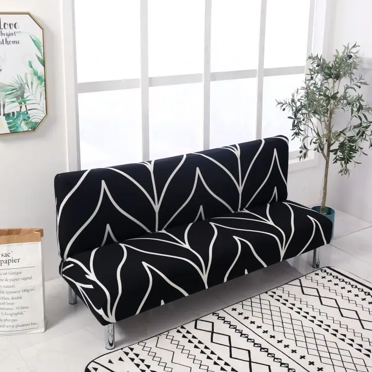 Armless Sofa Bed Covers Stretch Slipcover Folding Couch No Armrest Sofa Shield Furniture Protector