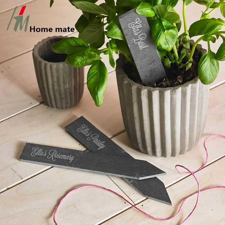 Handmade natural decorative black slate garden label /plant marker /plant tags