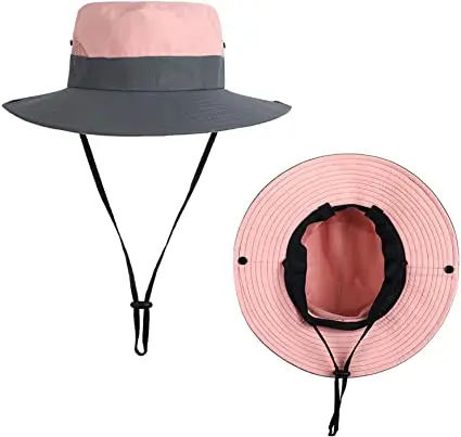 Amazon Summer Cotton Folding Sunscreen Sun Kids Bucket Hats with Ponytail Hole In Bulk