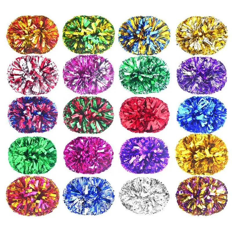 Solid Plastic Flash Cheerleading Pom Poms Cheerleading Flower Ball Cheerleader Handshake Flower Show Colored Ball Show Colored