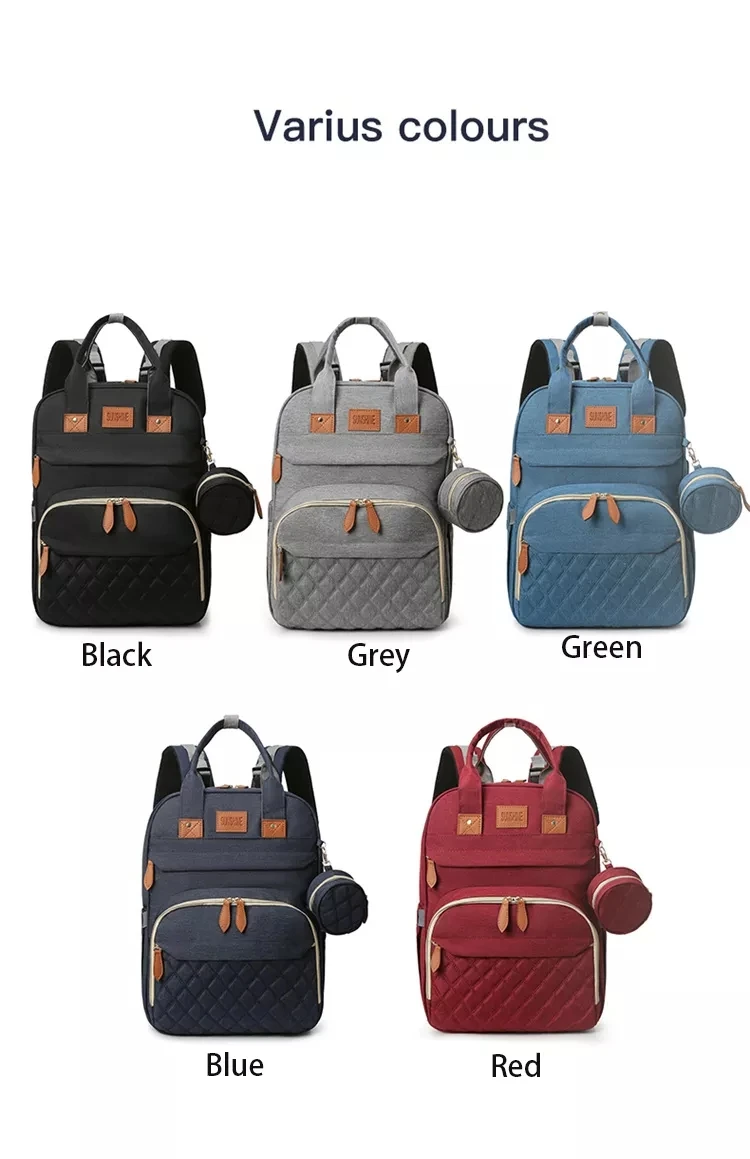 large capacity 900D waterproof portable travel crib with changing station baby diaper bags backpack