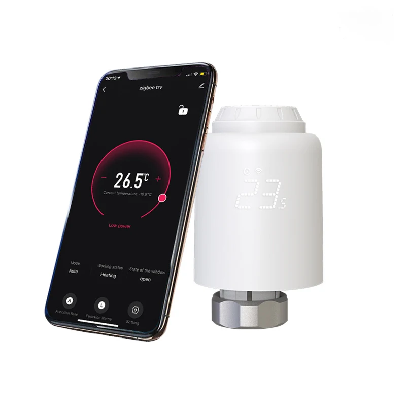 Tuya Smart Zigbee Trv Thermostatic Radiator Valves Wifi Supports Google Alexa Control Thermostatic Radiator