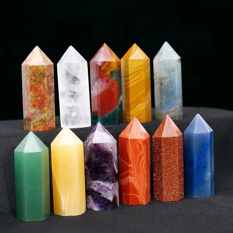 Factory Wholesale Natural Stone Amethyst Rock Quartz White Crystal 4.5cm Hexagonal Pointed Crystal