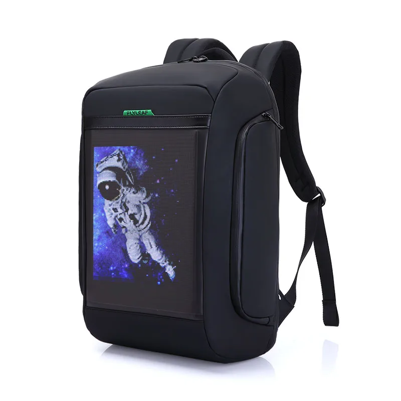 Flyleaf 2021 new led backpack with power bank led light screen for bag pack with display led backpack