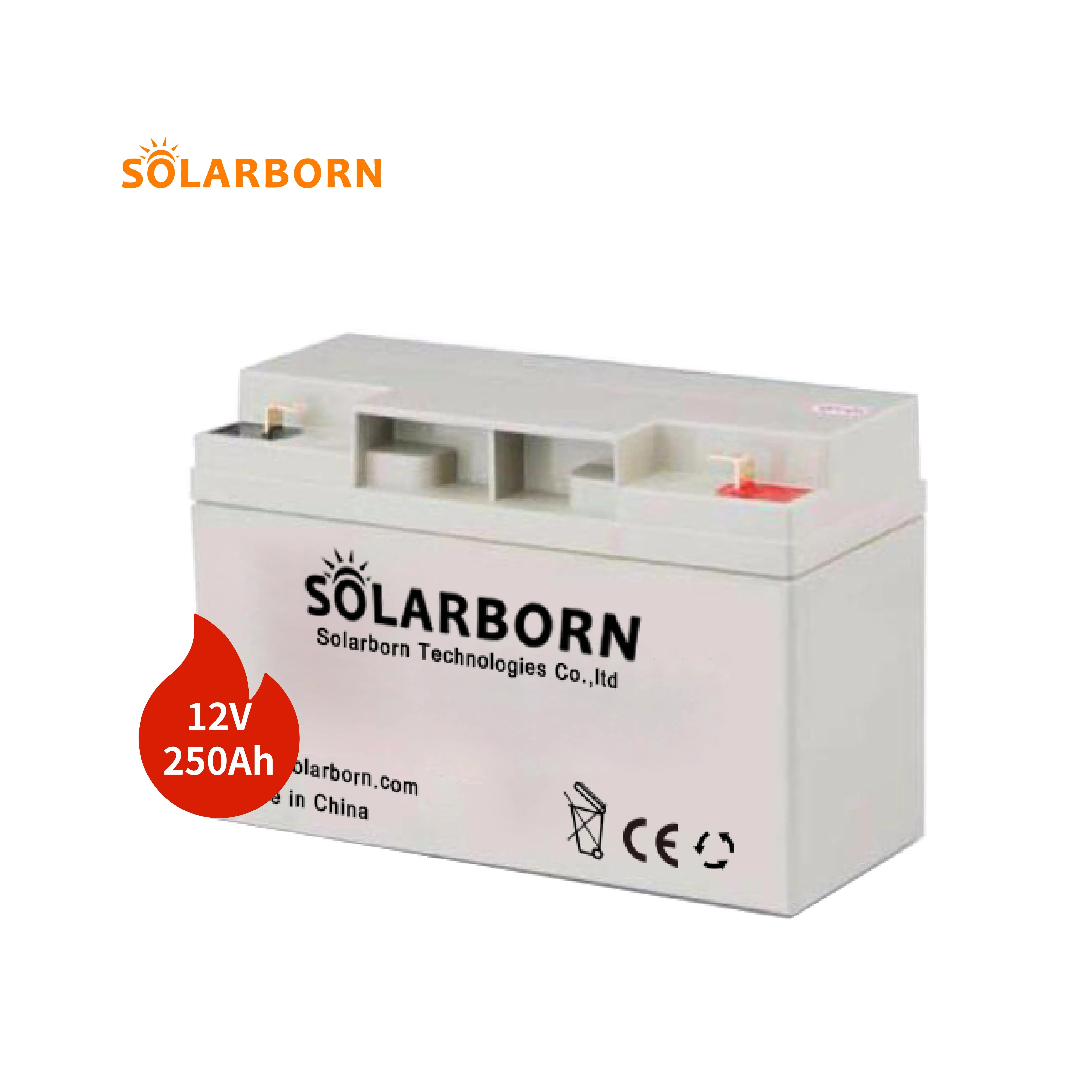 Solarborn best price solar gel 12v 250ah panel cell solar battery for solar storage