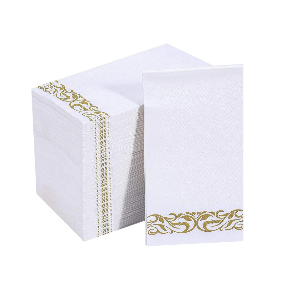 Paper Napkin Guest Towels Disposable 3-ply Dinner Napkins Disposable Soft, Absorbent, Party Wedding Napkins