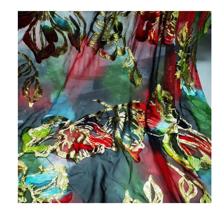 
 Новый продукт, оптовая продажа, китайская прозрачная большая жаккардовая бархатная ткань  