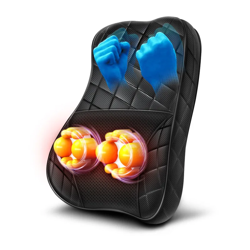 Factory Wholesale Shiatsu Neck And back Massage seat lumber Cushion Seat Back For Chair Massage with heating