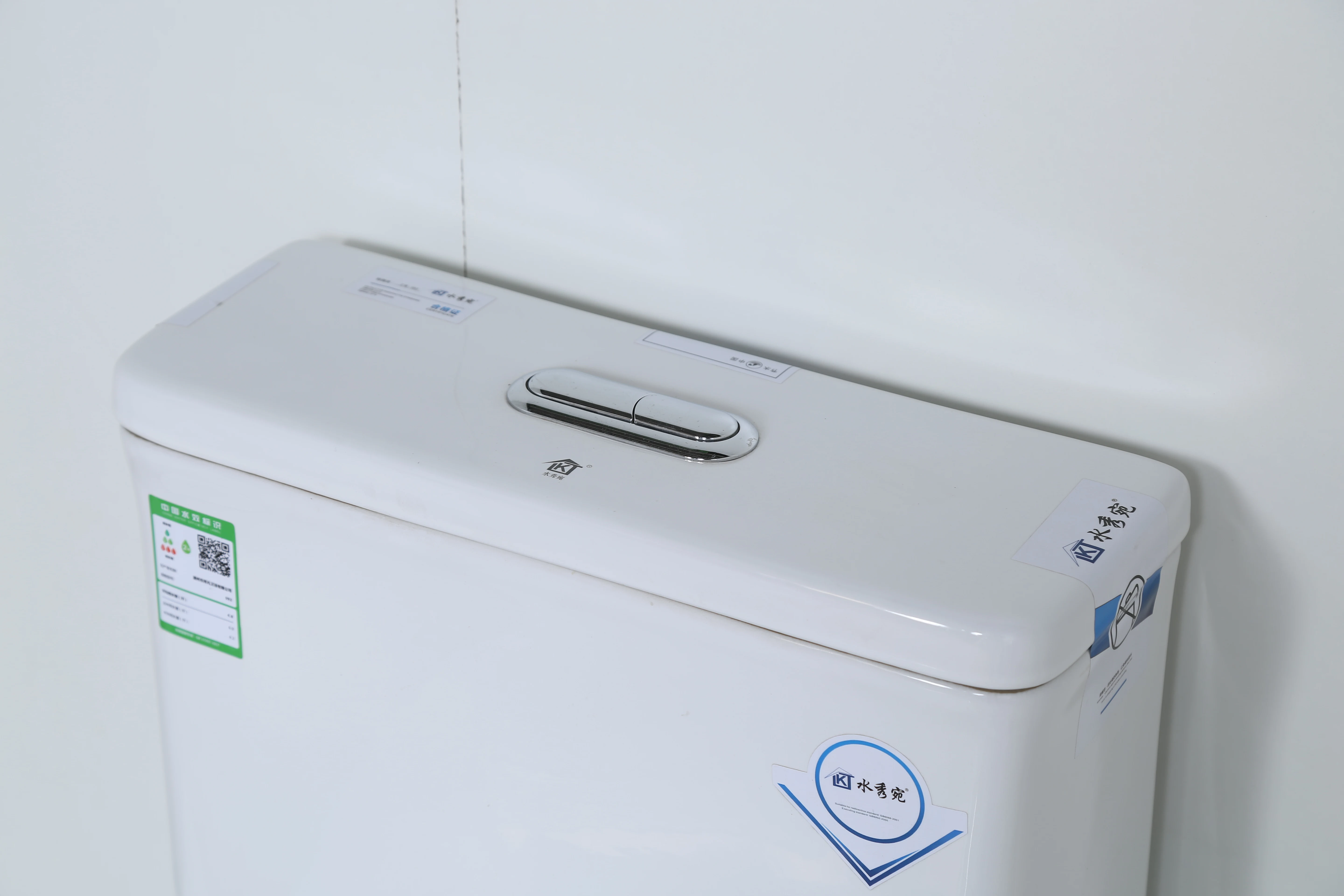 Modern European Style Economic Ceramic Bathroom Toilet Set Two-Piece Back to Wall Sanitary Ware for Villas