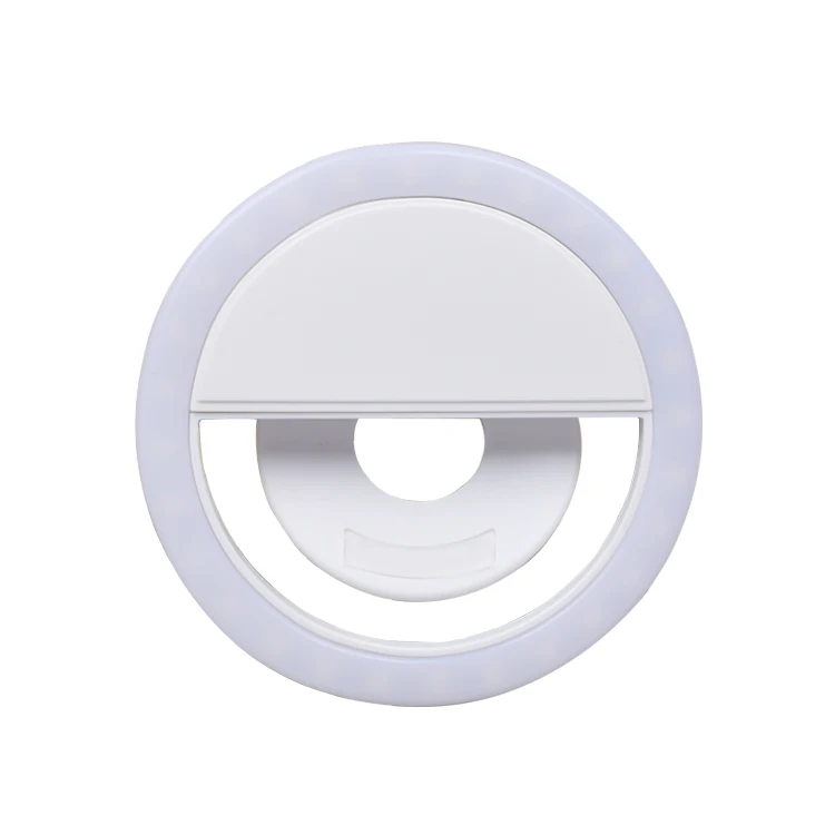 Зажим для мобильного телефона на кольцевой осветитель на светодиодах (LED) для селфи перезаряжаемые смарт-телефон selfoe легкий