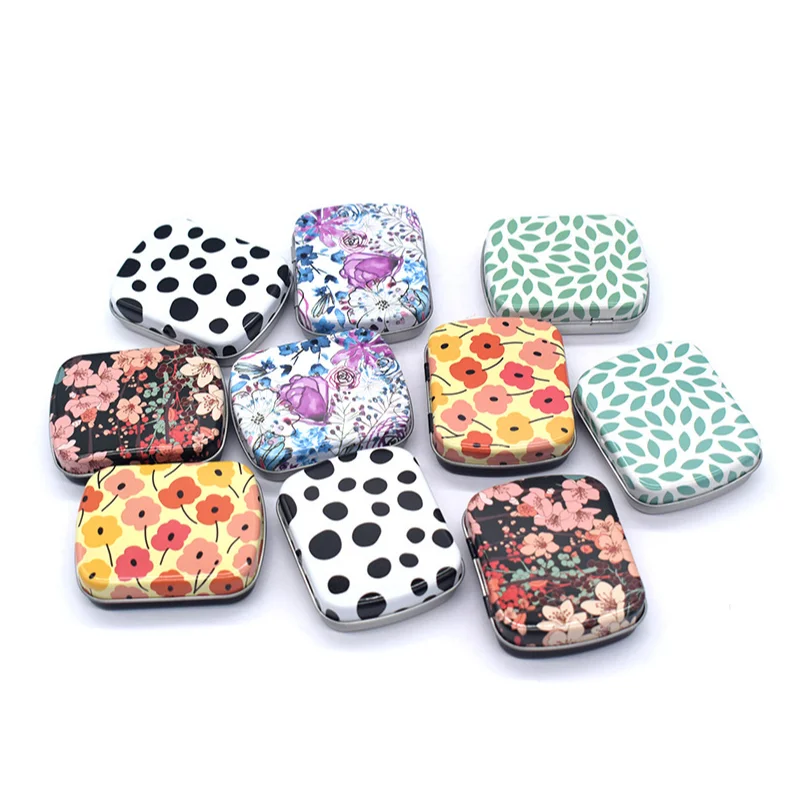 Metal tea tin can Square Rectangle Aluminum Tin Candy jar Metal Box jewelry boxes aluminum jars christmas gift box