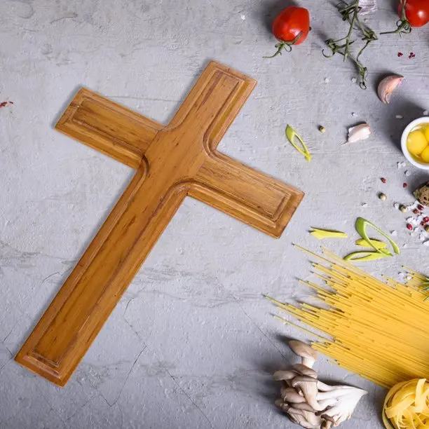 Wooden Cross Ornaments Christ Wall Hanging Table Cross for Home Chapel Church