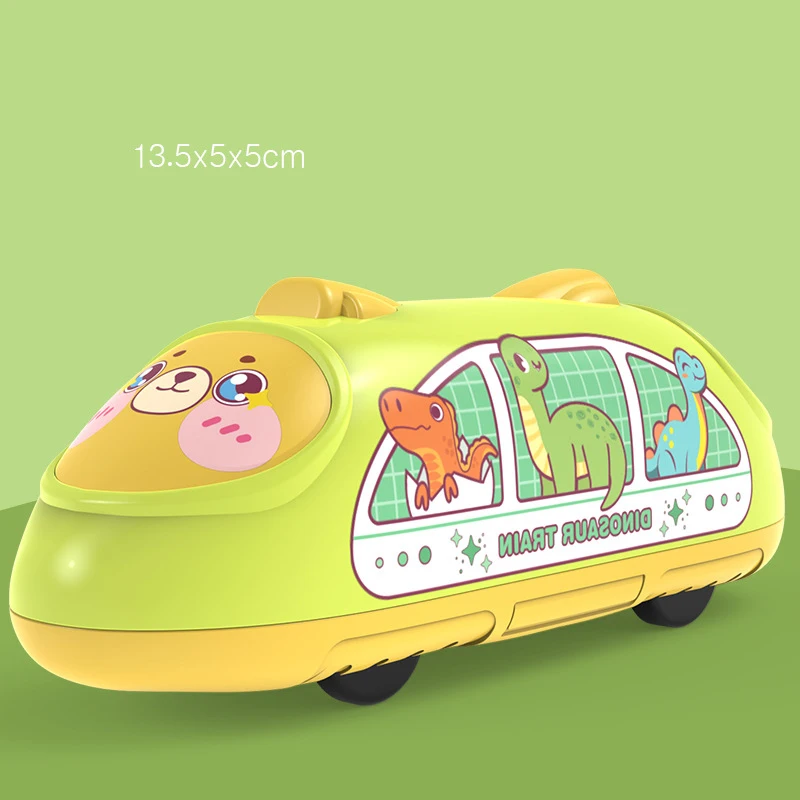 Cartoon Subway Forward and Backward Cartoon High Speed Rail Model Dinosaur Car Baby Crawl Car Toy
