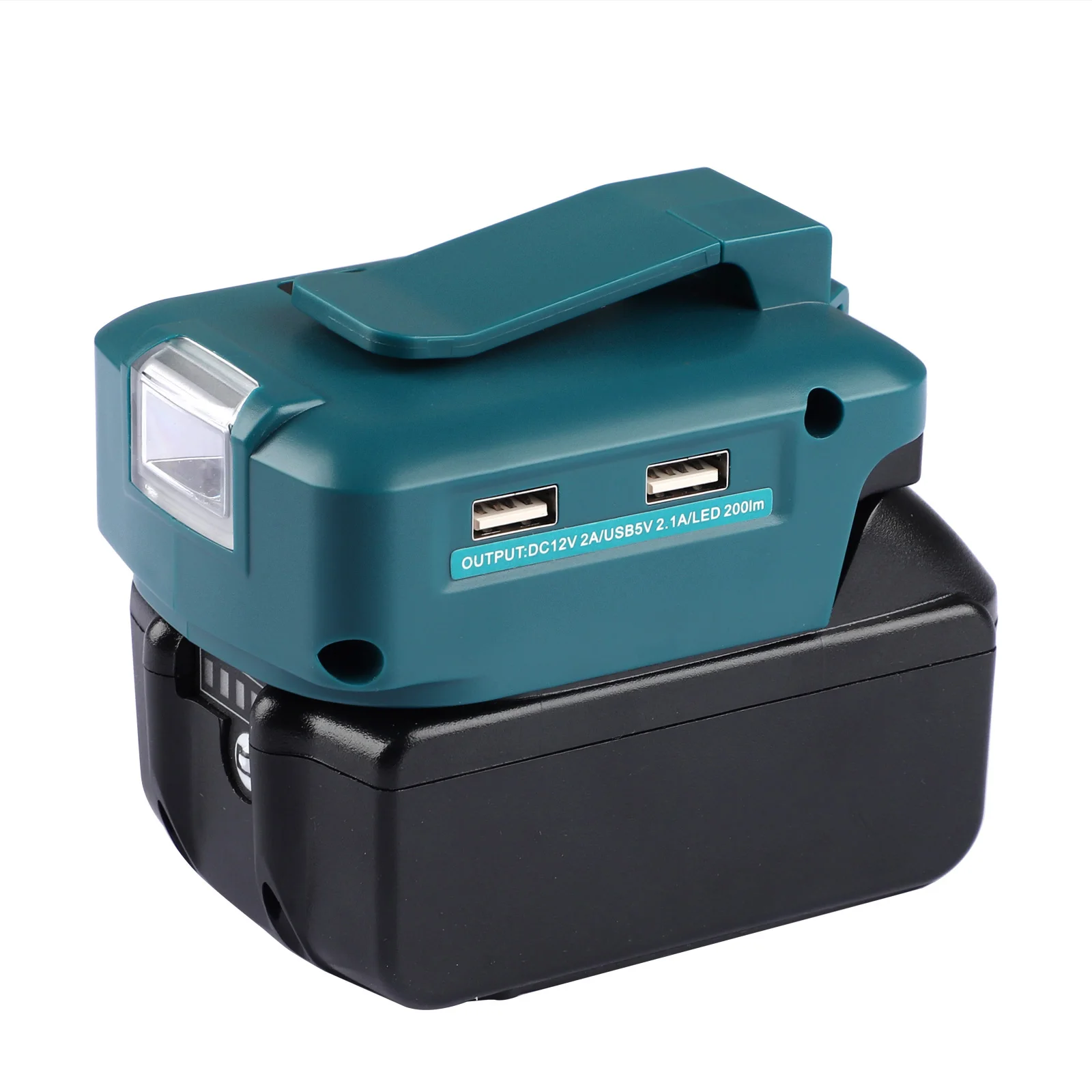 Replacement ADP05 Power Source USB Charger Adapter LXT Lithium-Ion 14.4V 18V Fast Charging Converter with LED Light DC12V port