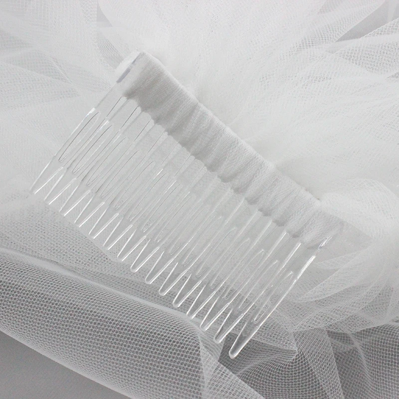 V1330w-3 Wholesale one layer bridal lace veil with sequins Wedding Bridal Veil