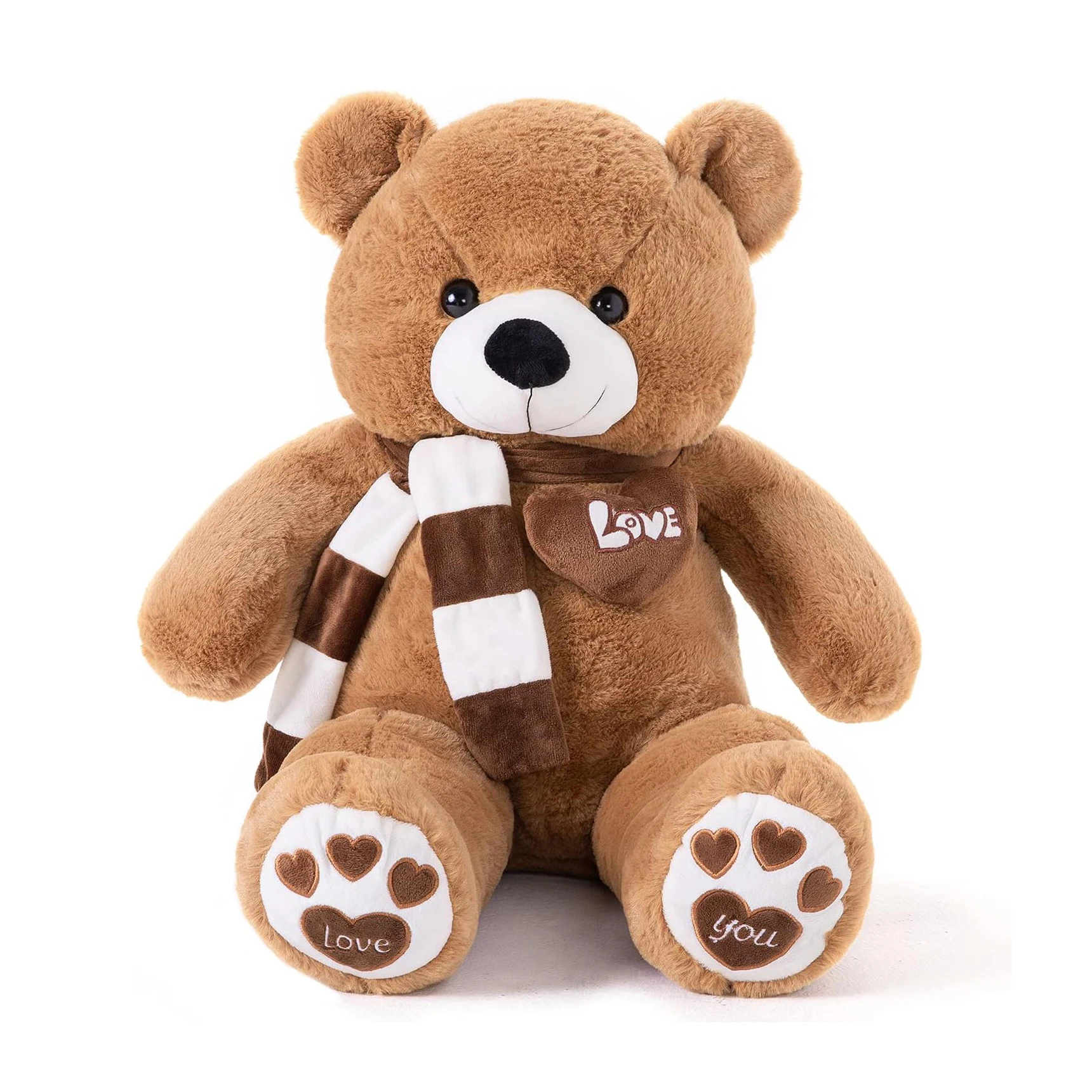 Factory Direct Giant Scarf Teddy Bear Plush Toys Soft Teddy Bear With Love Popular Birthday Valentine Gifts For Lover Friend
