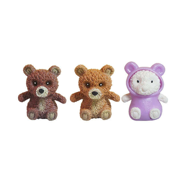 Tpr Stretch Toy Manufacturer Decompression Mini Bear Animal Squeeze Toys Bear Squishy Soft Toys