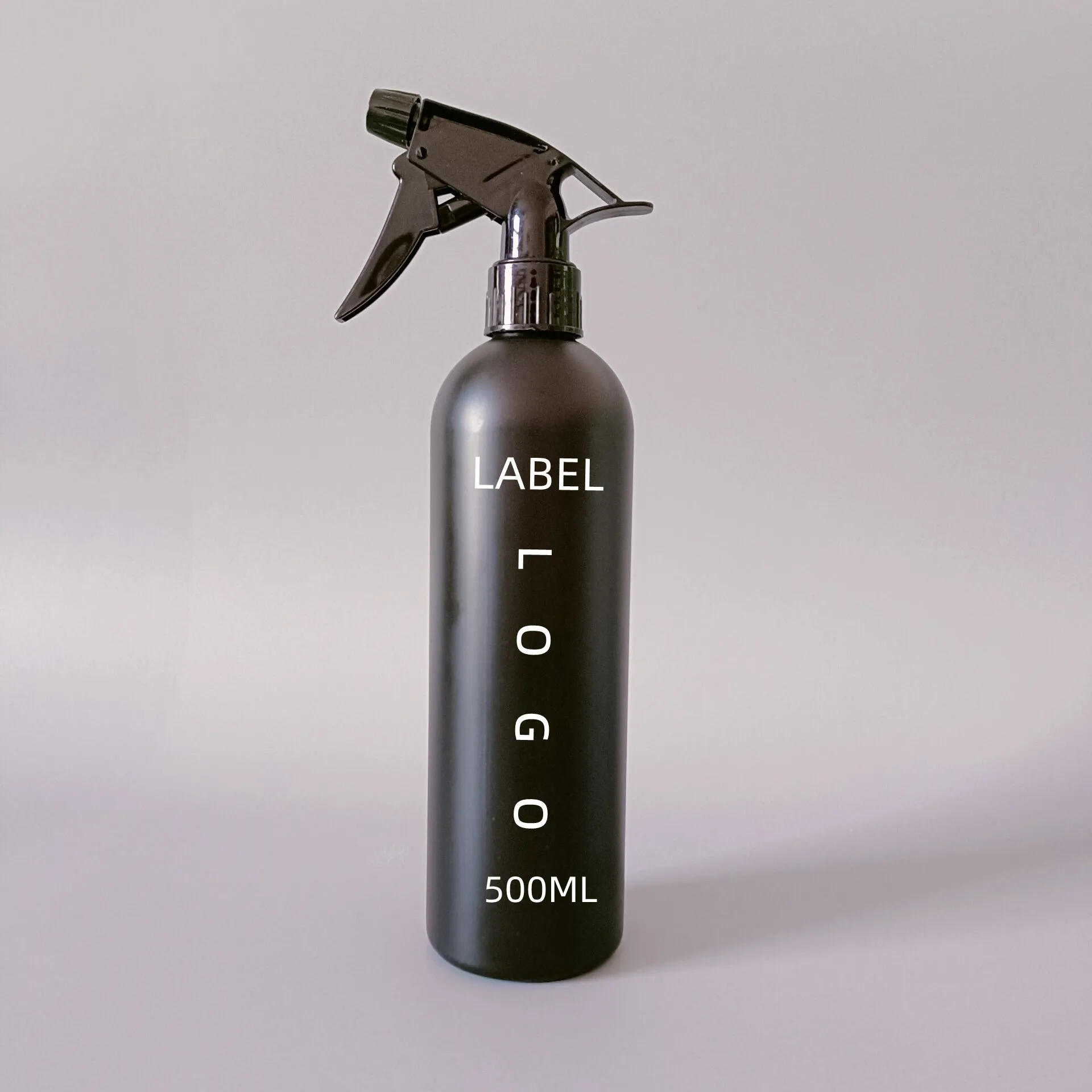 Adjustable Nozzle Mist Straight spray Mode 500ml black Plastic trigger spray cleaner bottle for home garden and Industrial Use