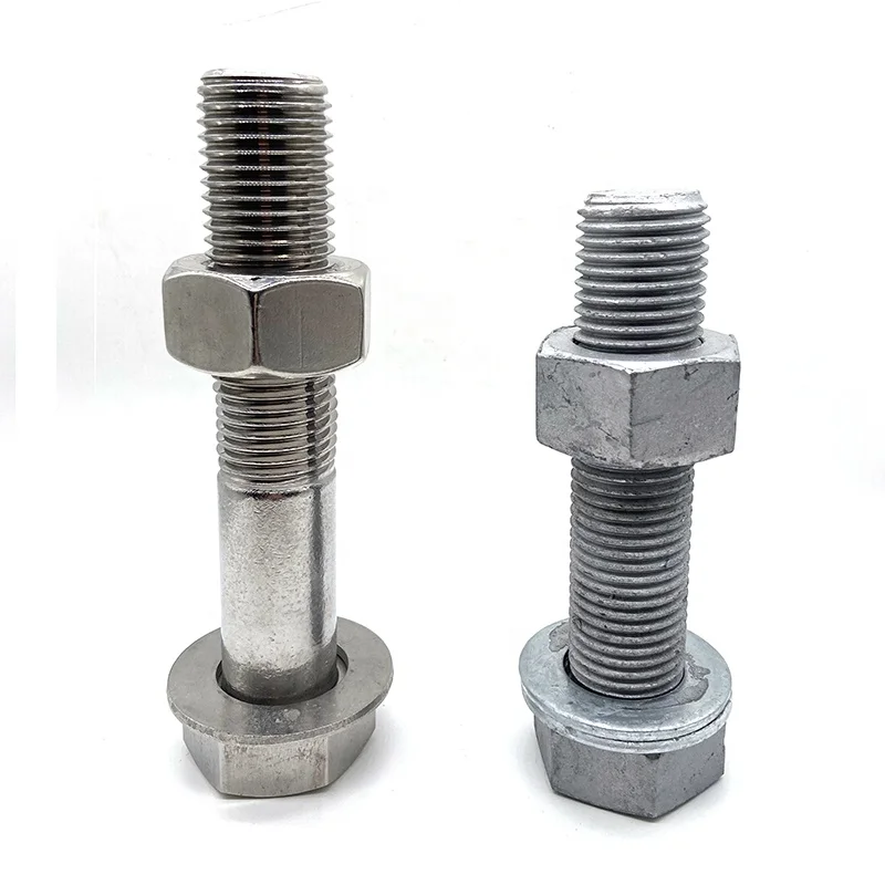 TH Bolts and Nuts  M16*40 Grade 5.8 Customized Galvanized Splice Bolts and Nuts Traffic Barriers Product Custom for Morocco