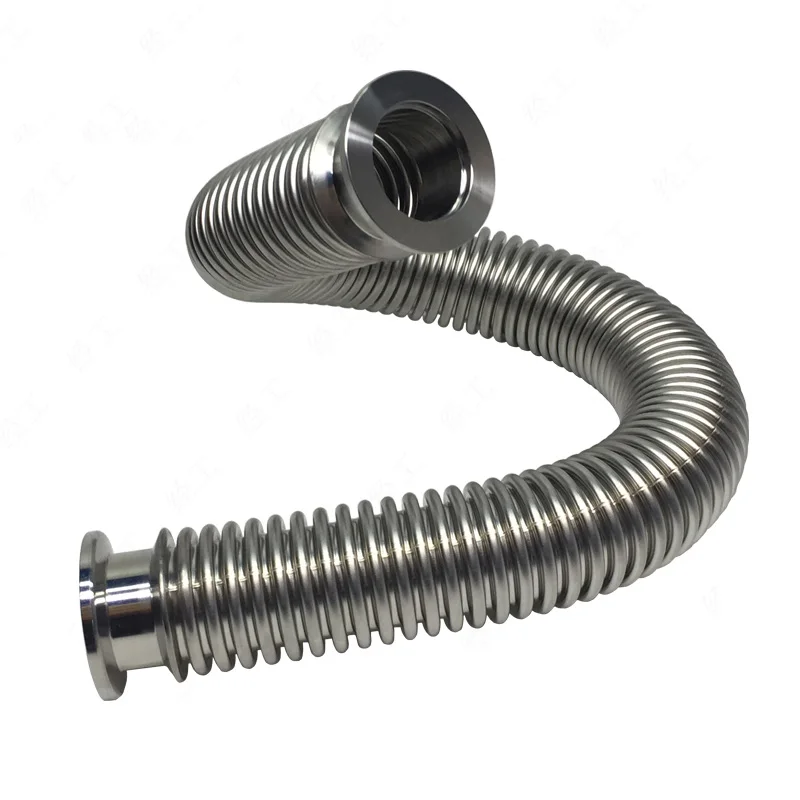 
ISO KF25 Stainless Steel Metal Thin Wall Flexible Expansion Compressible Vacuum flange pipe Bellows 