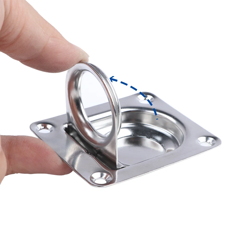 Allshine boat parts stainless steel stamped deck hatch Flush Pull Ring Lift Handles for sale