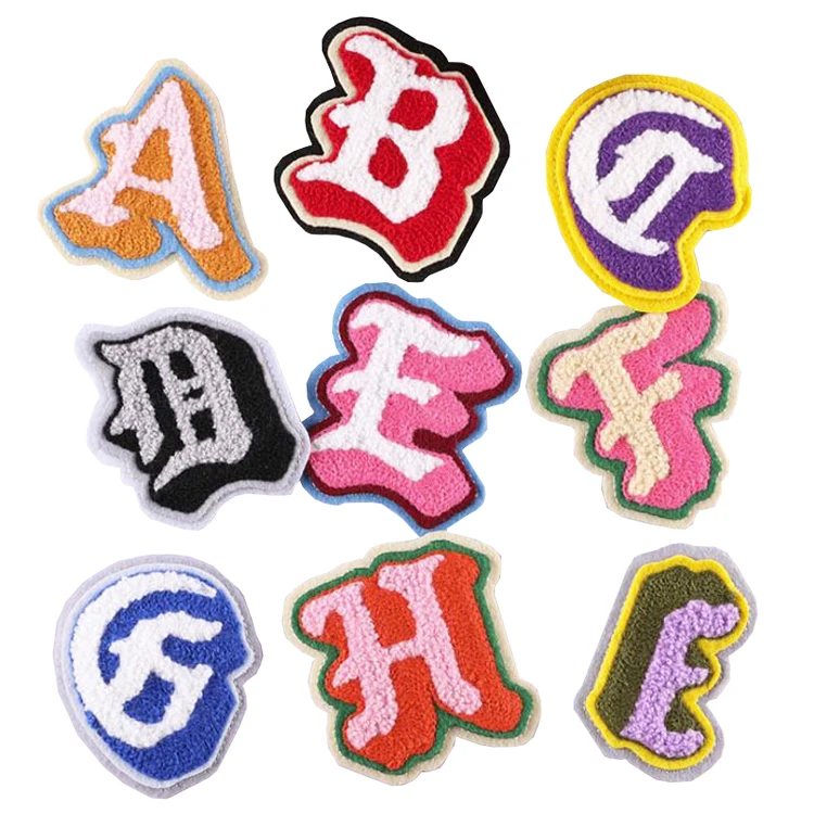 Оптовая продажа, нашивка с вышивкой из синели, нашивка для куртки Letterman на заказ, нашивка для одежды