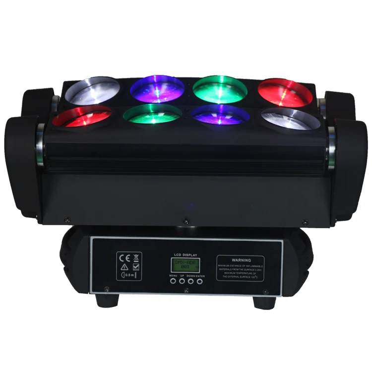 DMX512 8 глаз 8x12 Вт RGBW 4 в 1 светодиодный луч движущаяся головка бар для сцены Dj Disco KTV ночной клуб сцена