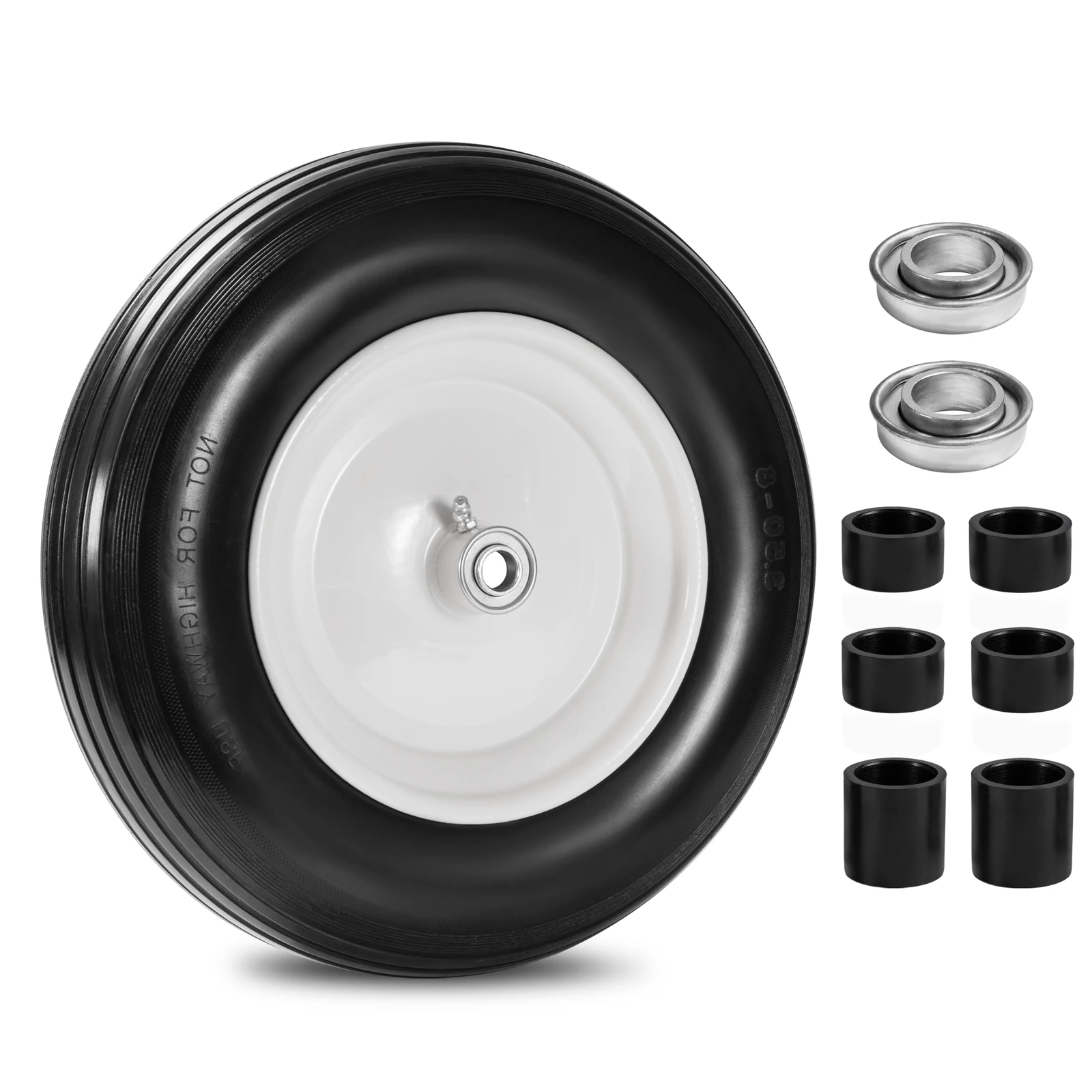 Amzaon hot sale tire wheel Gorilla Cart 14.5in Flat Free Wheelbarrow Tire  lawn mower Tire