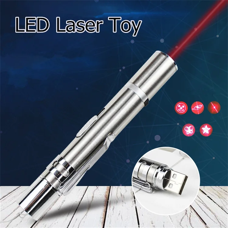 Pet supplies USB rechargeable funny cat stick multi pattern pet color laser mobile interactive infrared
