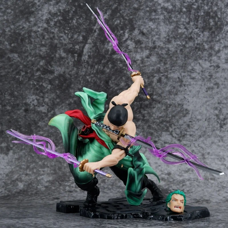 Hot Sale Wholesale custom anime figure roronoa zoro three knife flow solon anime figure