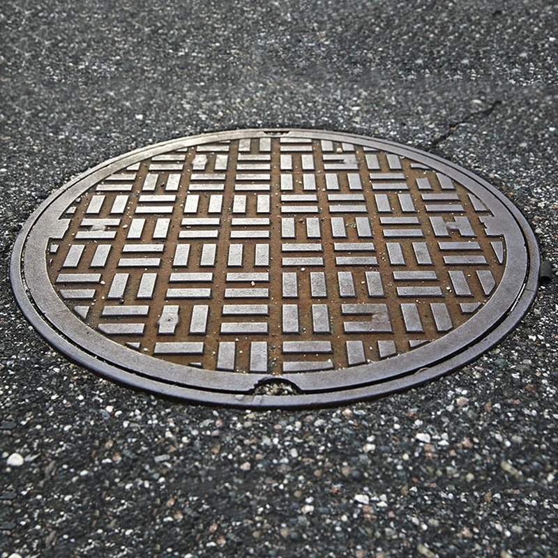 Cast Iron Sewer Cover Customized Round Cast Iron Tank Manhole Cover With Frame