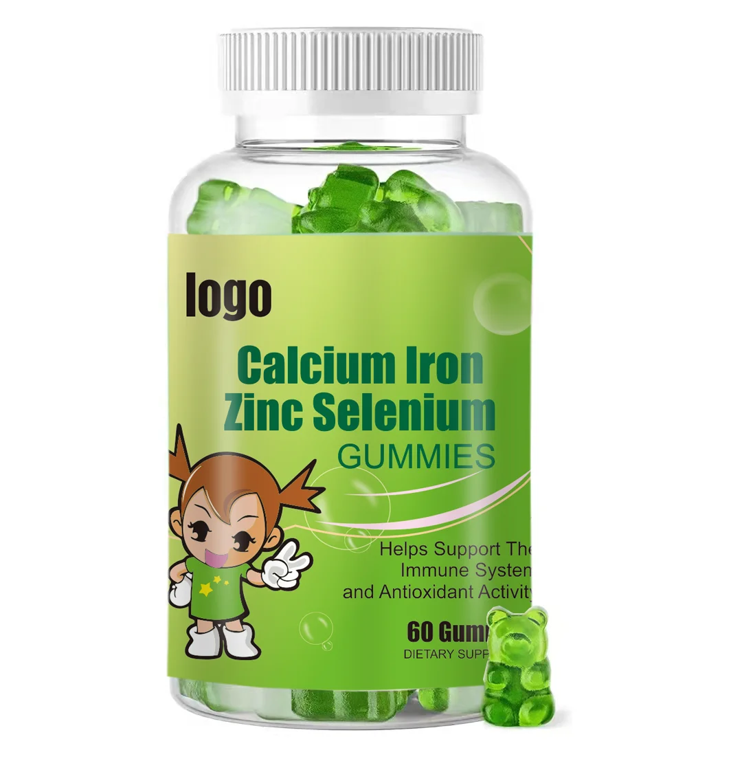 Calcium Iron Zinc Selenium Gummies Promote the Development of Bones and Teeth Prevent Anemia