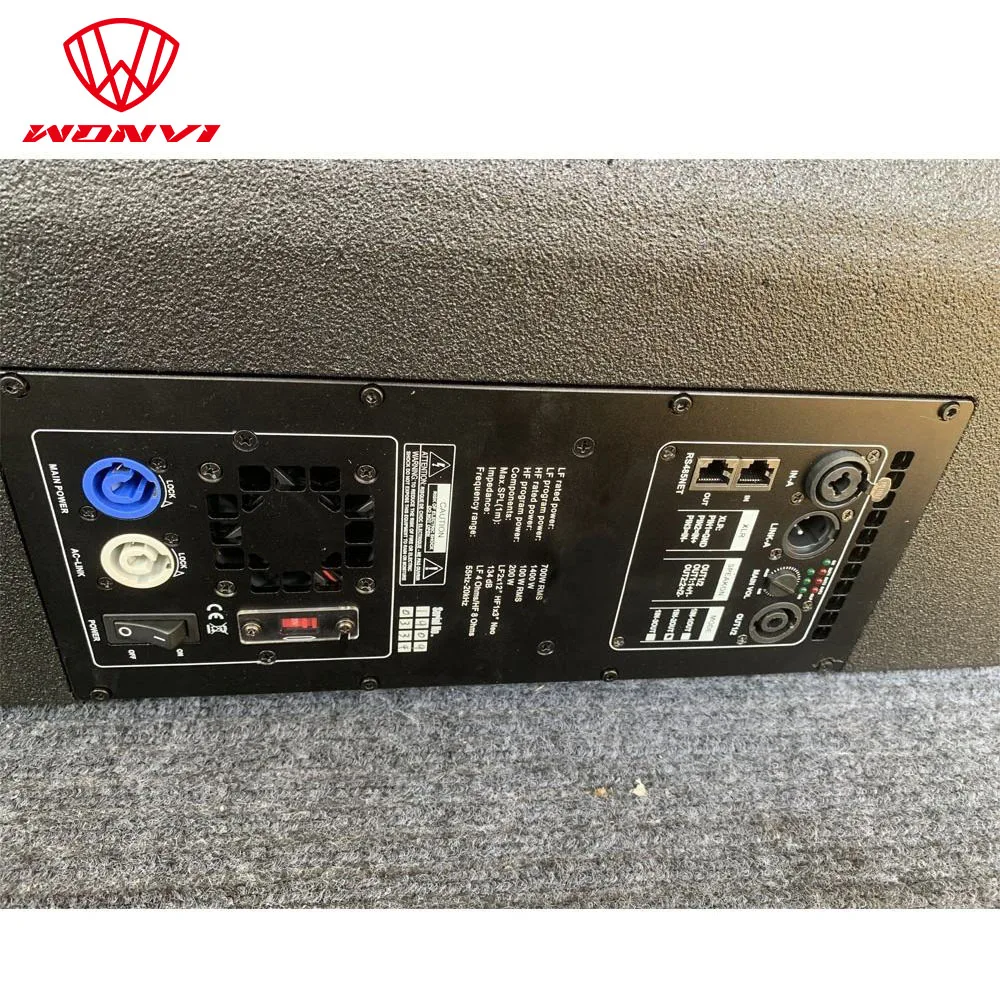 Double 12 inch studio monitor speakers active powered stage speaker