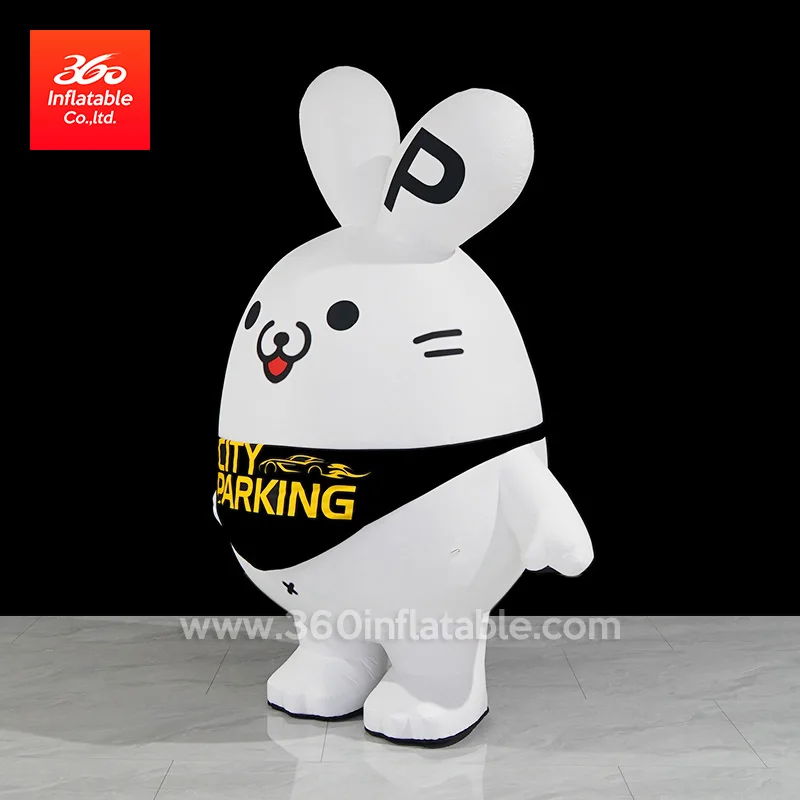 Custom design giant advertising inflatable animal mascot cartoon white rabbit costume for decoration