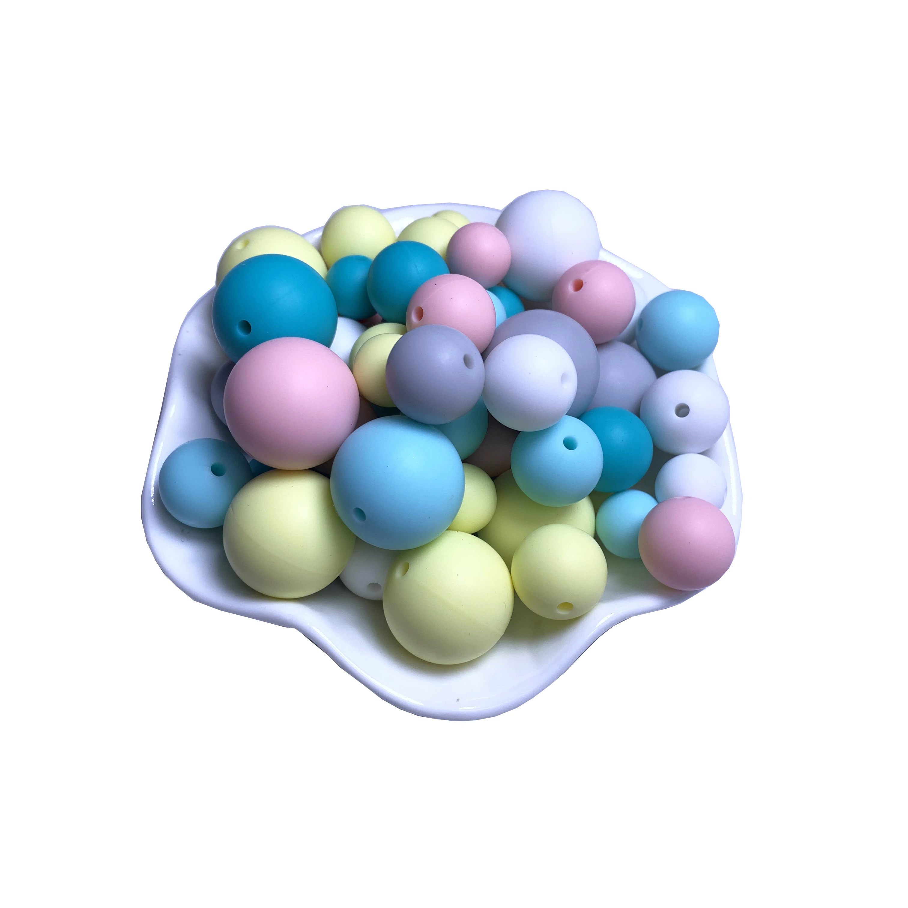 2020 BPA Free Silicone Beads 10mm/12mm/15mm/20mm Beads Silicone Teething Beads