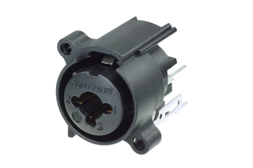 Neutrik NCJ6FA-V 3 pin female XLR 3 pole female XLR combined with stereo TRS jack, vertical PCB mount