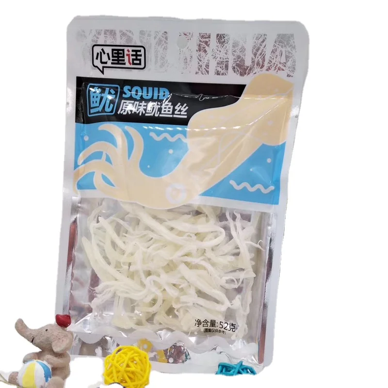 Original taste squid whisker, seafood snack in supermarket,52g/bag,50 bags/ carton