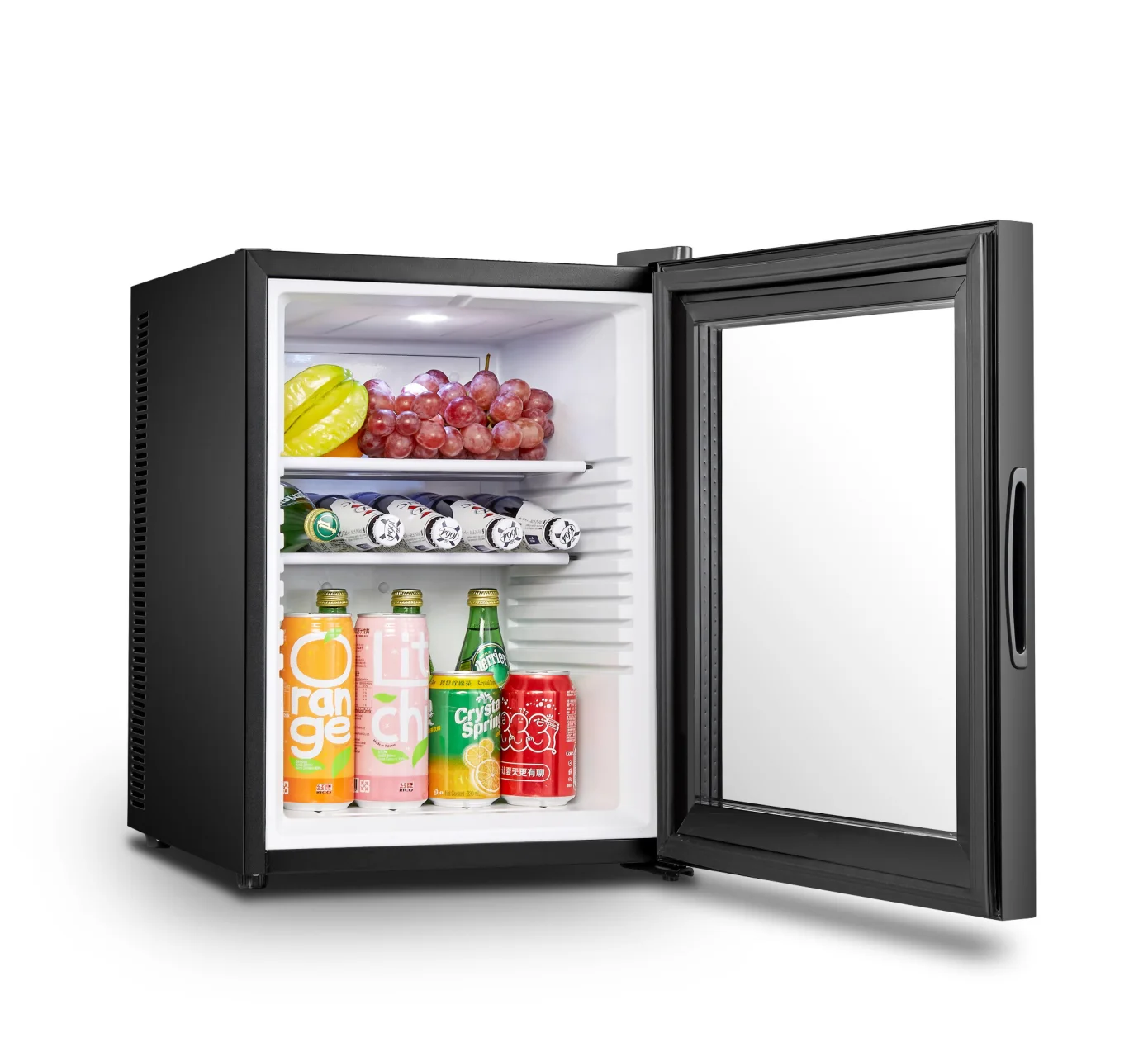80W glass door household refrigerator mini refrigerator suitable for professional hotels