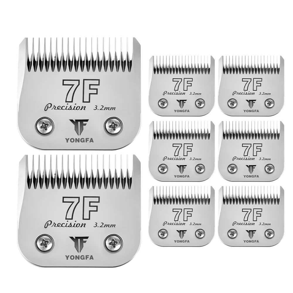 8-Pack Professional Detachable Clippers A5 Blade Set 7F 3.2mm Pet Hair Clipper Grooming Dog Hair Clipper