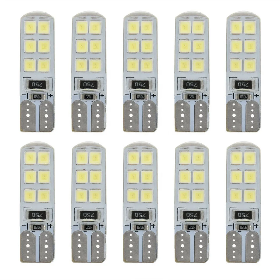 RUTENS 1156 led car t10 w5w 194  t10 5630 parking  bulb t10 LED  width light auto led Silicone canbus bulb
